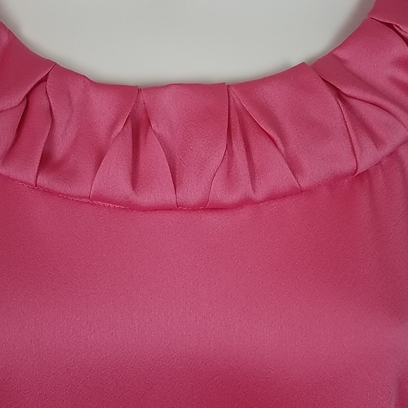 Kasper Woman Pink Satin Sleeveless Blouse Ruching - Picture 2 of 7